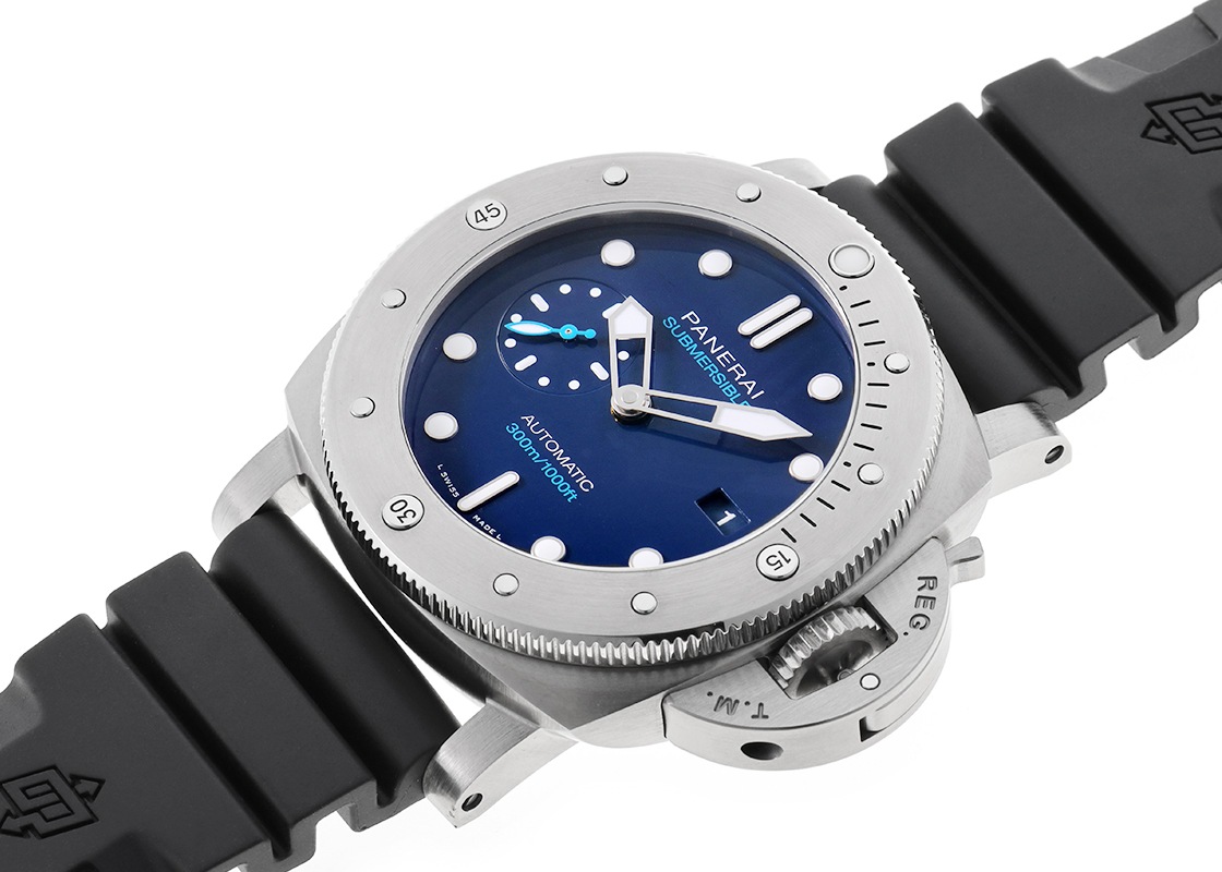 オフィチーネパネライ - サブマーシブル | OFFICINE PANERAI | PAM00692 | BMG-Tech ブルー文字盤 自動巻き ラバー | 中古