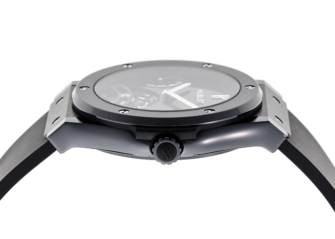 ウブロ - クラシックフュージョン トゥールビヨン YOSHIDAスペシャル18本限定 | HUBLOT | 505.CM.1470.RX.MYOS | CE 黒文字盤 手巻き ラバー | 委託品 | 中古
