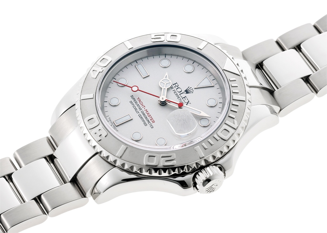 ロレックス - オイスター パーペチュアル ヨットマスター | ROLEX | 16622 | PT&SS シルバー文字盤 自動巻き ブレスレット | 中古