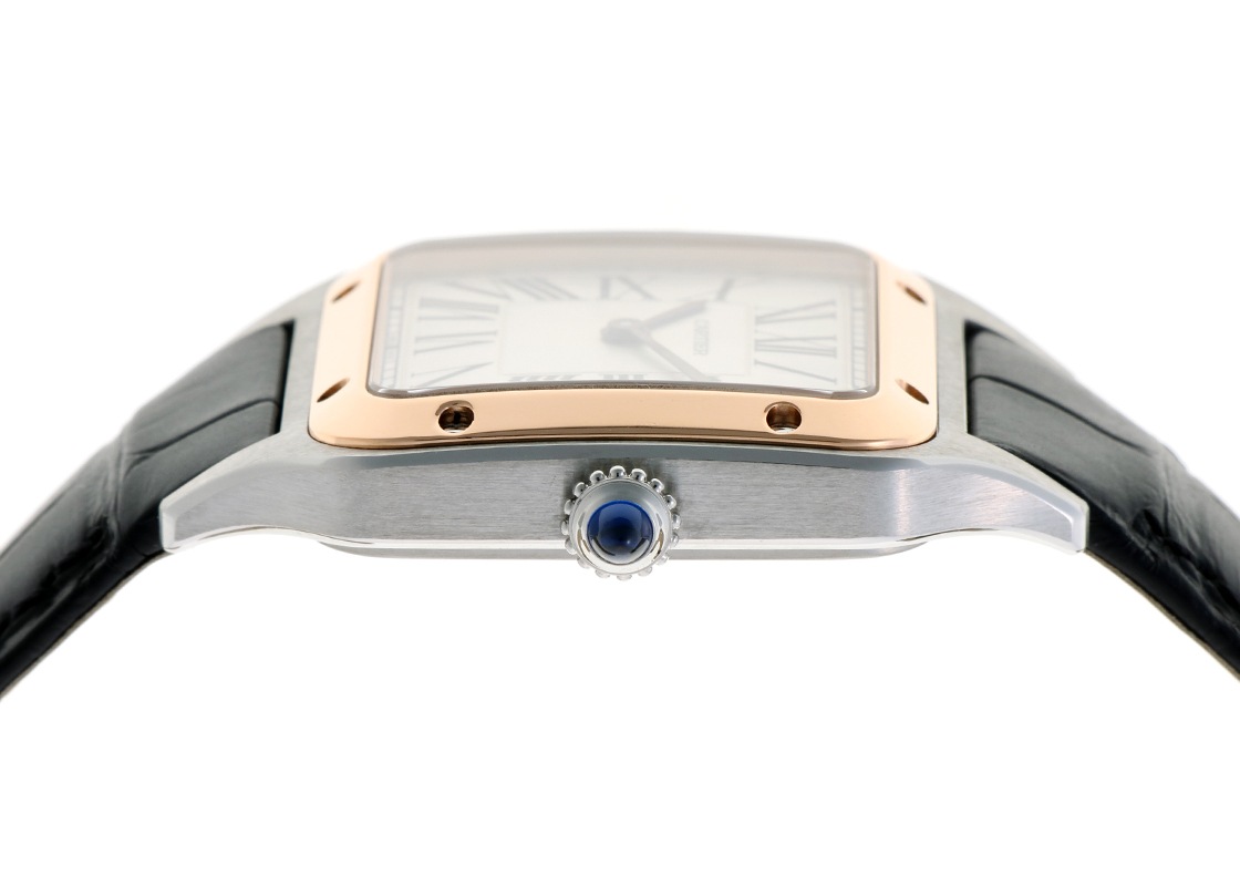 カルティエ - サントス デュモン SM | CARTIER | W2SA0038 | PG&SS シルバー文字盤 クォーツ レザー