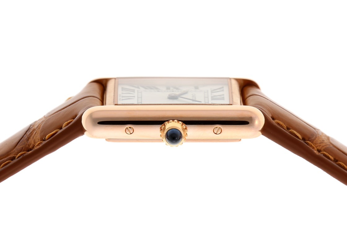 カルティエ - タンクルイ カルティエ SM | CARTIER | WGTA0010 | PG シルバー文字盤 手巻き レザー | 中古