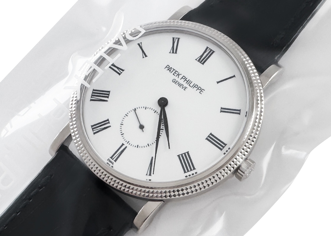 パテックフィリップ - カラトラバ | PATEK PHILIPPE | 5116G-001 | WG エナメル文字盤 手巻き レザー | 中古