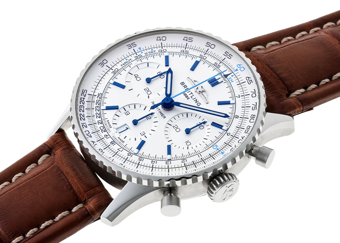 ブライトリング - ナビタイマー B01 クロノグラフ ブティック限定 | BREITLING | AB0139A71G1P1(AB0139) | SS シルバー文字盤 自動巻き レザー | 中古