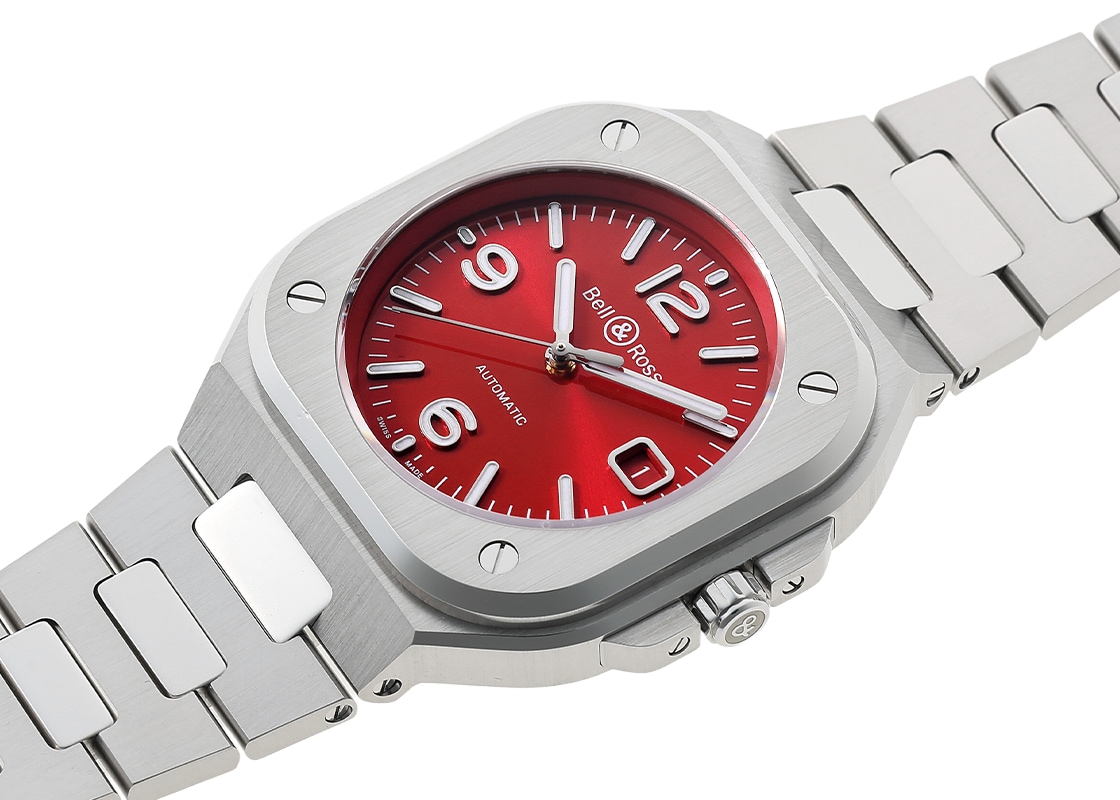 ベル&ロス - BR 05 Red Steel 日本99本限定 | BELL&ROSS | BR05A-R-ST/SST | SS レッド文字盤 自動巻き ブレスレット | 中古