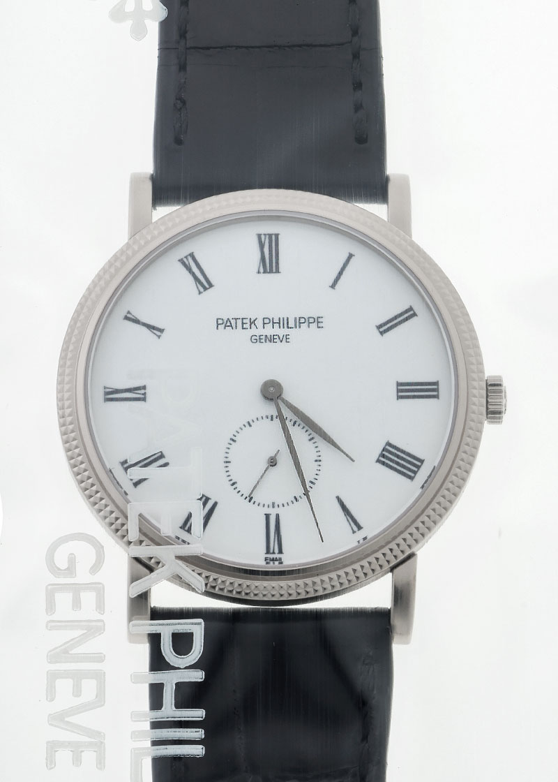 パテックフィリップ - カラトラバ | PATEK PHILIPPE | 5116G-001 | WG エナメル文字盤 手巻き レザー | 中古
