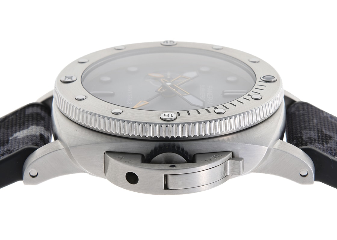 オフィチーネパネライ - サブマーシブル GMT ネイビーシールズ | OFFICINE PANERAI | PAM01323 | SS グレー文字盤 自動巻き ラバー | 中古