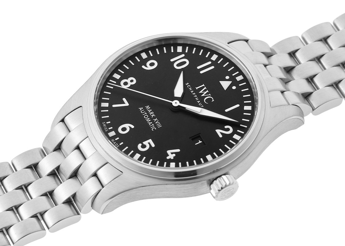 IWC - パイロットウォッチ マークXVIII | INTERNATIONAL WATCH COMPANY | IW327015 | SS 黒文字盤 自動巻き ブレスレット | 中古