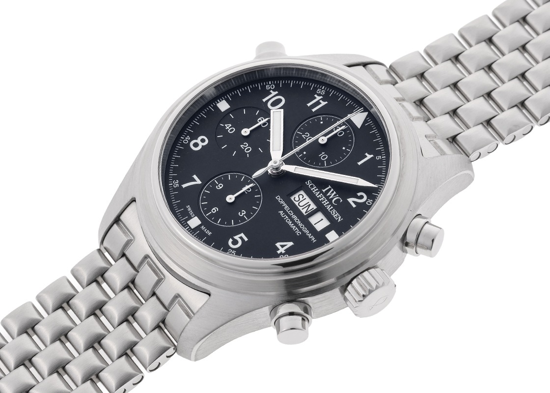 IWC - パイロットウォッチ ドッペルクロノグラフ | INTERNATIONAL WATCH COMPANY | IW371319 | SS 黒文字盤 自動巻き ブレスレット | 中古