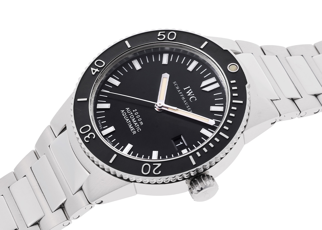 IWC - GST アクアタイマー | INTERNATIONAL WATCH COMPANY | IW353602 | SS 黒文字盤 自動巻き ブレスレット | 中古