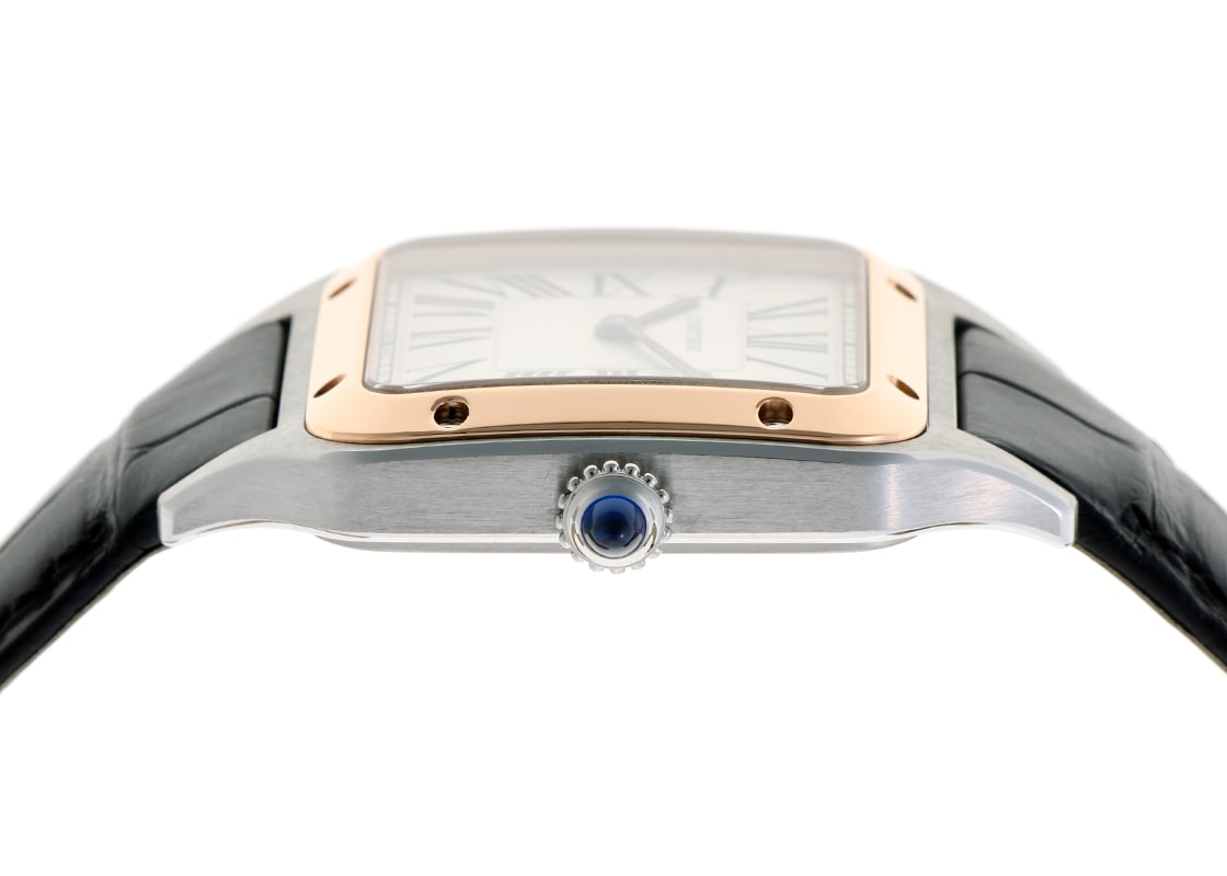カルティエ - サントス デュモン SM | CARTIER | W2SA0038 | PG&SS シルバー文字盤 クォーツ レザー