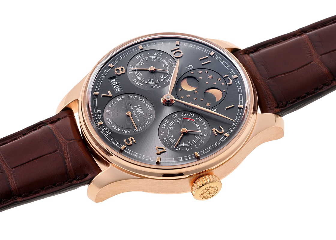 IWC - ポルトギーゼ パーペチュアルカレンダー | INTERNATIONAL WATCH COMPANY | IW503404 | RG グレー文字盤 自動巻き レザー | 中古