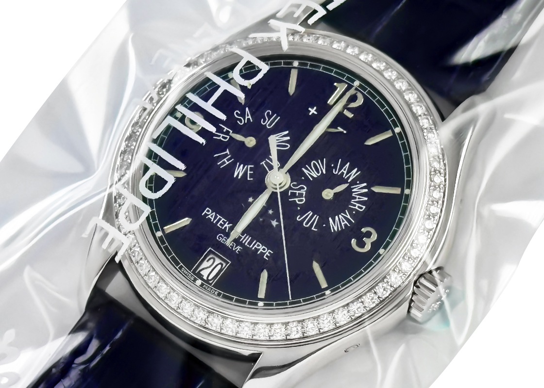 パテックフィリップ - アニュアルカレンダー | PATEK PHILIPPE | 5147G-001 | WG ネイビー文字盤 自動巻き レザー | 中古