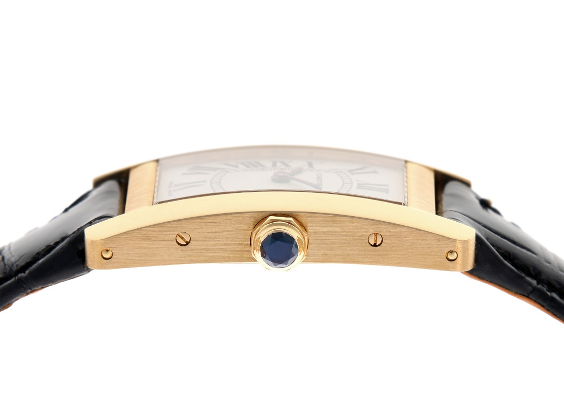 カルティエ - タンクアメリカン SM | CARTIER | W2601556 | YG シルバー文字盤 クォーツ レザー | 中古