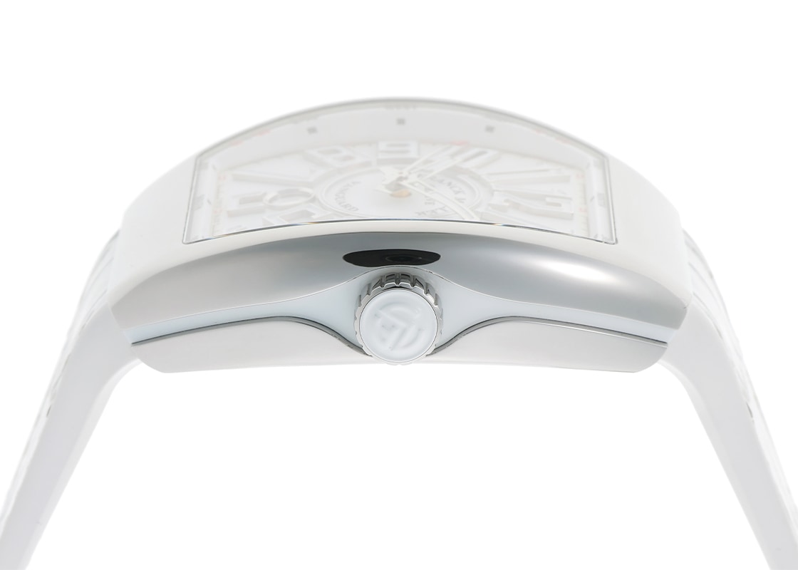 フランクミュラー - ヴァンガード デイト | FRANCK MULLER | V45SCDT | SS 白文字盤 自動巻き ラバーアリゲーター | 中古