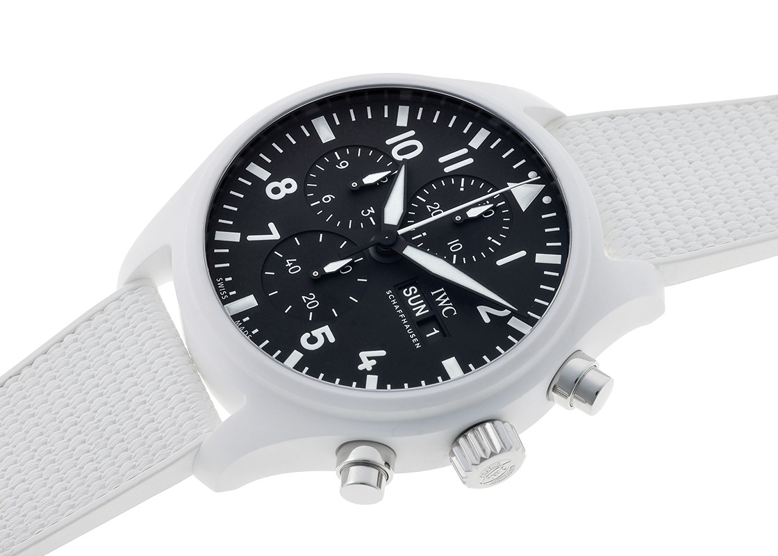 IWC - パイロットウォッチ クロノグラフ トップガン レイク・タホ | INTERNATIONAL WATCH COMPANY | IW389105 | CE 黒文字盤 自動巻き ラバー | 中古