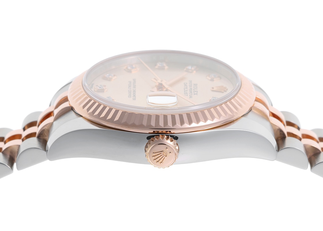 ロレックス - オイスター パーペチュアル デイトジャスト | ROLEX | 178271G | PG&SS ピンク文字盤 自動巻き ブレスレット | 中古