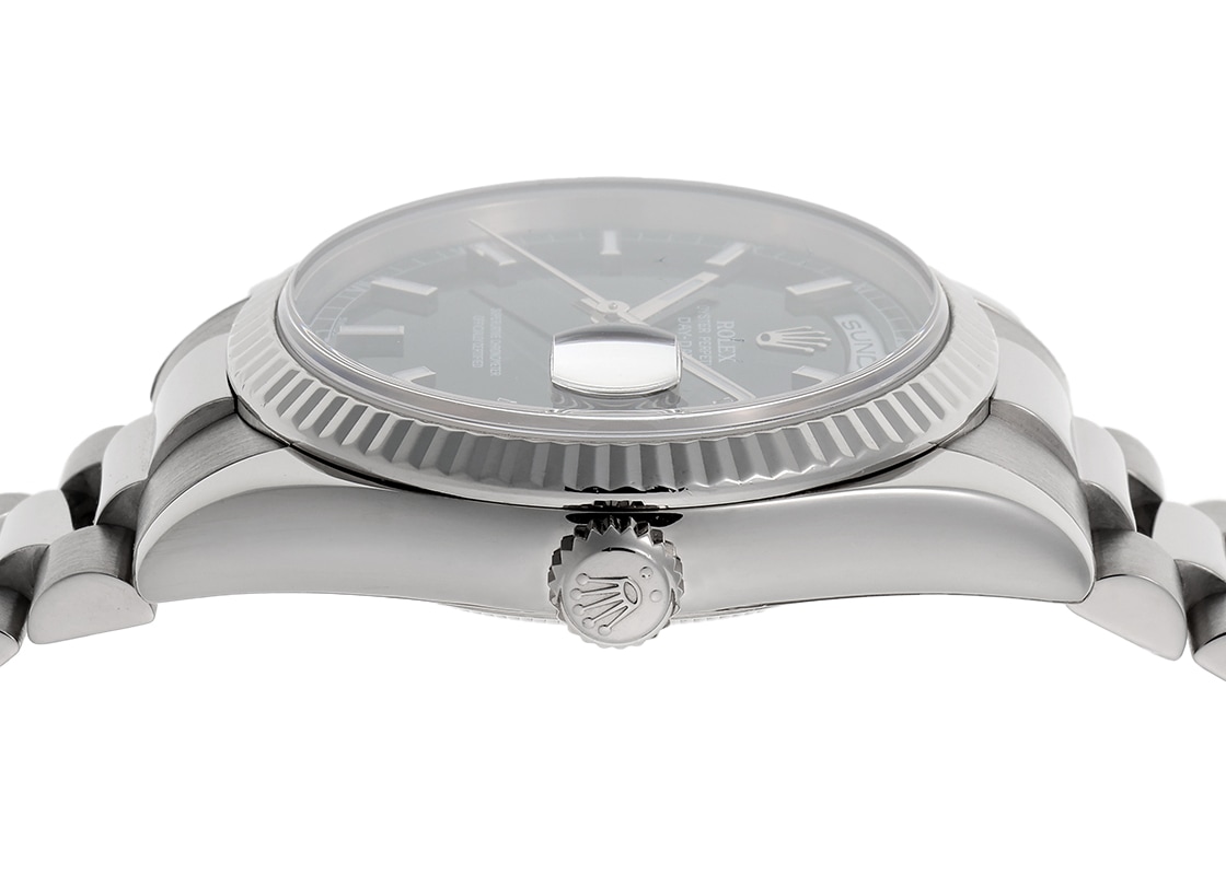 ロレックス - オイスター パーペチュアル デイデイト | ROLEX | 118239 | WG 黒文字盤 自動巻き ブレスレット | 中古