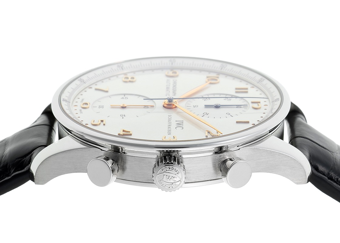 IWC - ポルトギーゼ クロノグラフ | INTERNATIONAL WATCH COMPANY | IW371445 | SS シルバー文字盤 自動巻き レザー | 中古