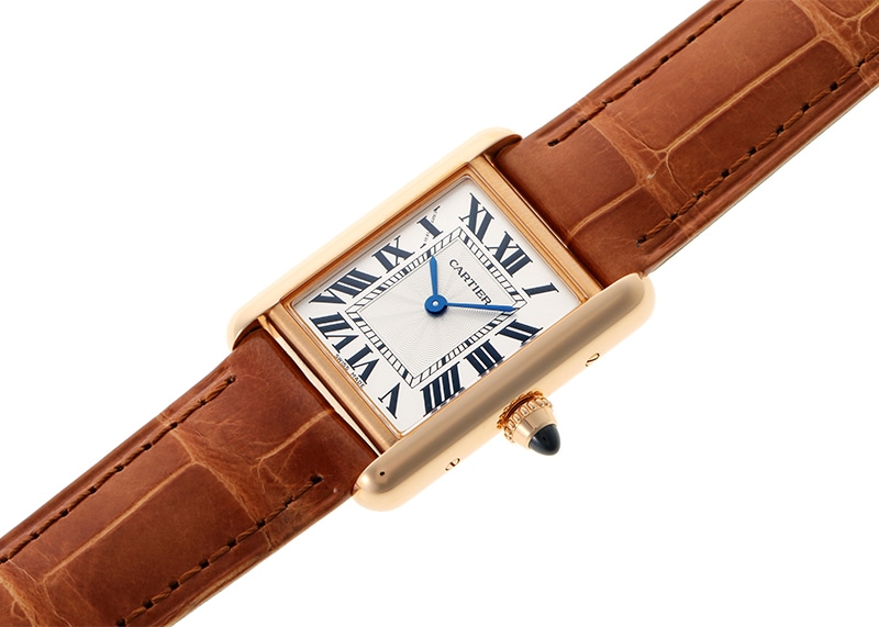 カルティエ - タンク ルイ カルティエ SM | CARTIER | WGTA0010 | PG シルバー文字盤 手巻き レザー