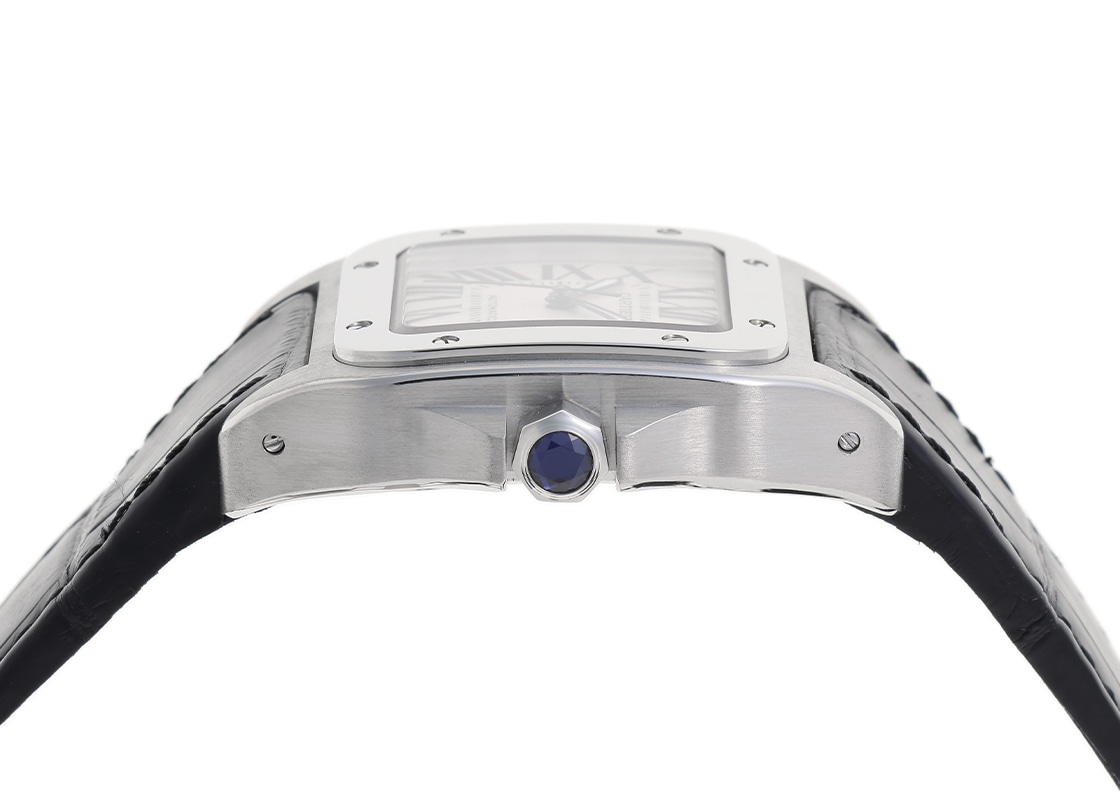 カルティエ - サントス 100 MM | CARTIER | W20106X8 | SS シルバー文字盤 自動巻き レザー | 中古