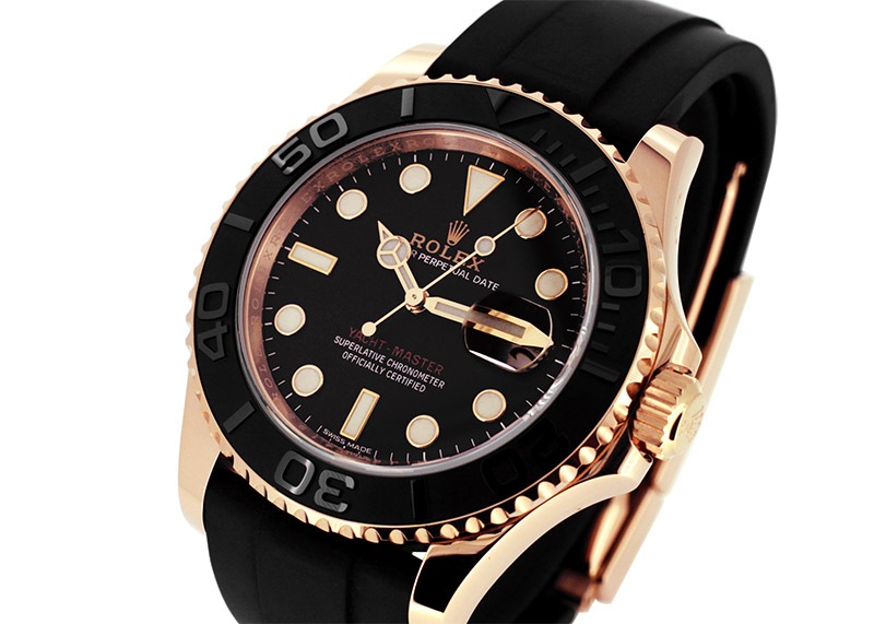 ロレックス - オイスター パーペチュアル ヨットマスター 40 | ROLEX | 116655 | RG 黒文字盤 自動巻き ラバー | 中古