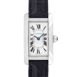 カルティエ - レディース タンクアメリカン | CARTIER | WSTA0016 | SM SS シルバー文字盤 クォーツ レザー |