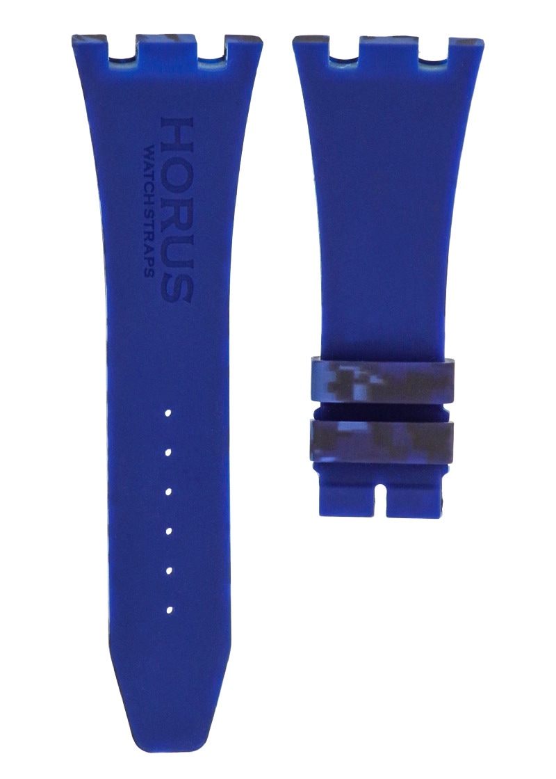 HORUS ラバーストラップ オーデマピゲ ロイヤルオークオフショア 42mm 26170用 ラバー ブルーデジタルカモフラージュ 29-18mm