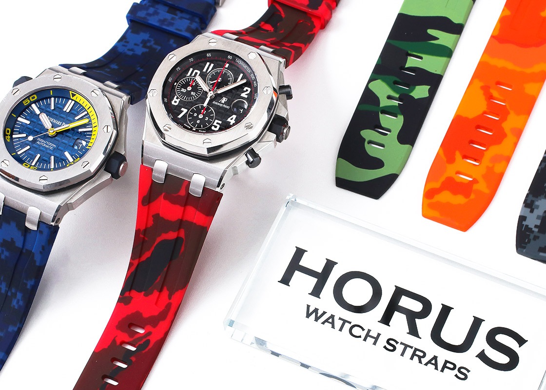 HORUS ラバーストラップ オーデマピゲ ロイヤルオークオフショア 42mm 26470用 ラバー グラファイトデジタルカモフラージュ 29-20mm