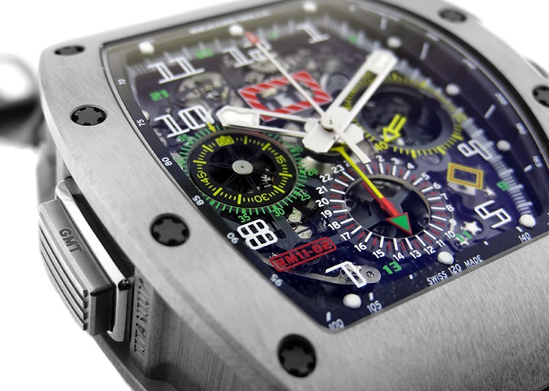 リシャールミル - オートマティック フライバッククロノグラフ デュアルタイムゾーン | RICHARD MILLE | RM11-02 | TI スケルトン文字盤 自動巻き ラバー | 中古 |