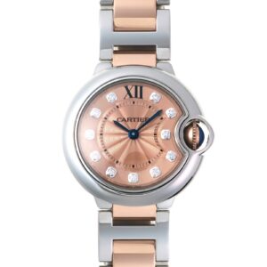 カルティエ - バロンブルー | CARTIER | WE902052 | SM PG&SS ピンク文字盤 クォーツ ブレスレット | 中古 |