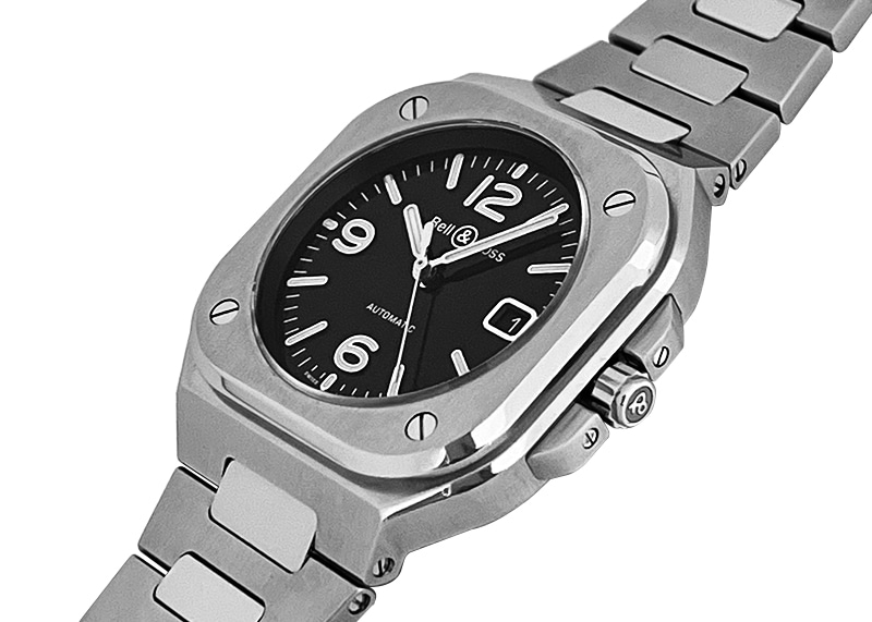 ベル&ロス - BR05 BLACK STEEL | BELL & ROSS | BR05A-BL-ST/SST | SS 黒文字盤 自動巻き ブレスレット | 中古 |