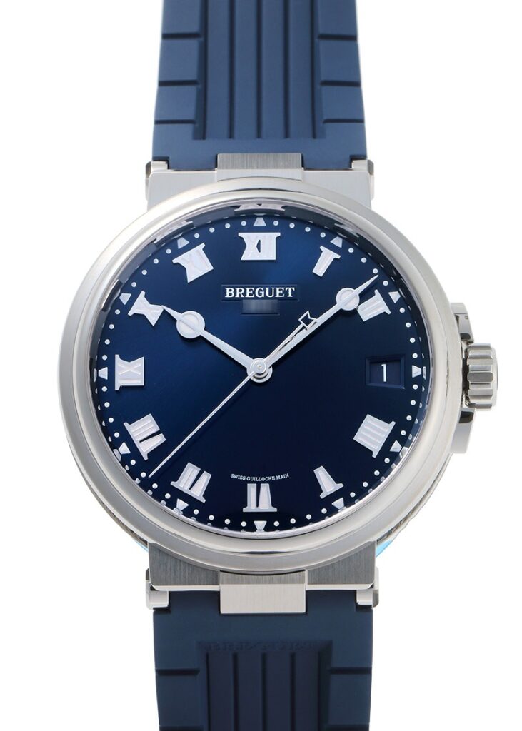ブレゲ - マリーン | Breguet | 5517TI/Y1/5ZU | TI ブルー文字盤 自動巻き ラバー |