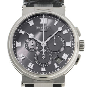ブレゲ - マリーン クロノグラフ | BREGUET | 5527TI/G2/9WV | TI グレー文字盤 自動巻き レザー