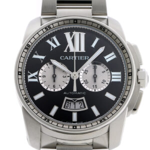 カルティエ - カリブル ドゥ カルティエ クロノグラフ | CARTIER | W7100061 | SS 黒文字盤 自動巻き ブレスレット | 中古