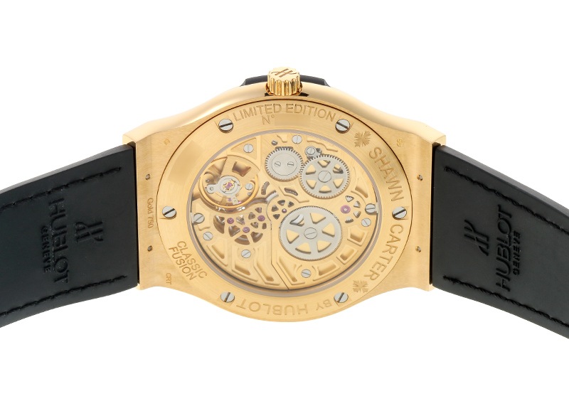 ウブロ - クラシックフュージョン ショーンカーター 世界100本限定 | HUBLOT | 515.VX.4001.LR.SHC13 | YG シャンパン文字盤 手巻き レザー | 中古