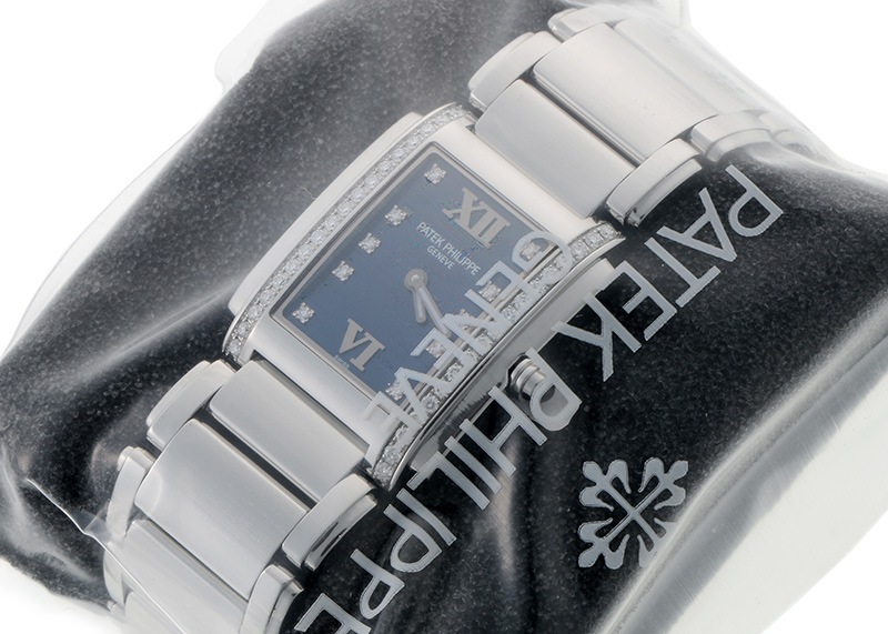 パテックフィリップ - Twenty-4 | PATEK PHILIPPE | 4910/10A-012 | SS ブルー文字盤 クォーツ ブレスレット | レストア | 中古