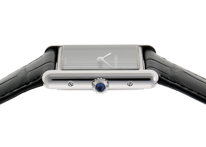 カルティエ - タンクマスト LM | CARTIER | WSTA0072 | SS 黒文字盤 クォーツ レザー | 中古