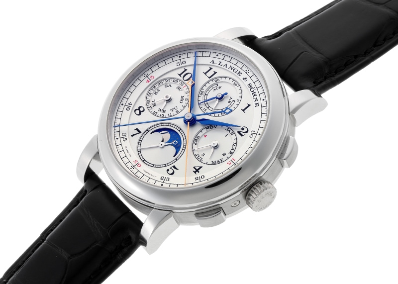 A.ランゲ&ゾーネ - 1815 ラトラパント パーペチュアルカレンダー | A.LANGE&SOHNE | 421.025FE(LSLS4212AB) | PT シルバー文字盤 手巻き レザー | 中古