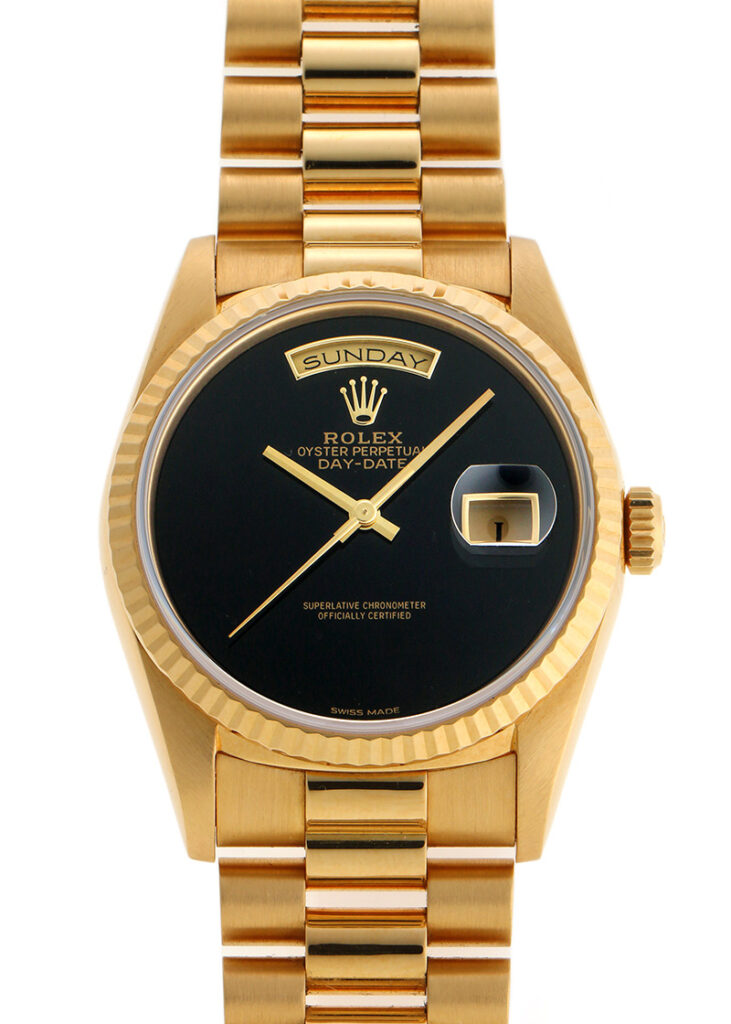 ロレックス - オイスター パーペチュアル デイデイト | ROLEX | 18238 | YG オニキス文字盤 自動巻き ブレスレット | 委託品 | 中古