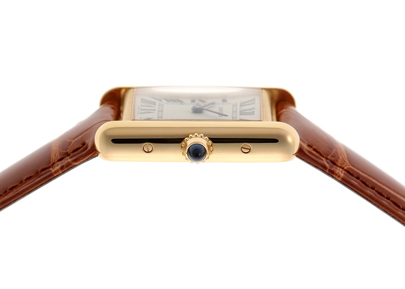 カルティエ - タンク ルイ カルティエ SM | CARTIER | W1529856 | YG シルバー文字盤 クォーツ レザー
