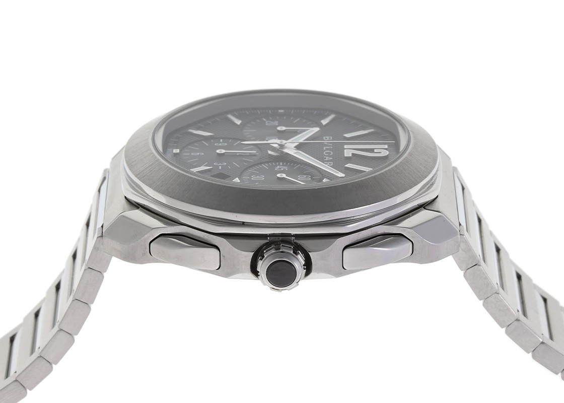 ブルガリ - オクト ローマ | BVLGARI | 103471(OC42SCH) | SS 黒文字盤 自動巻き ブレスレット | 中古
