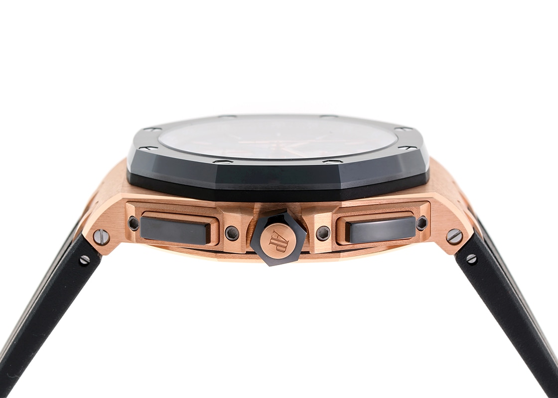 オーデマピゲ - ロイヤルオーク オフショア クロノグラフ | AUDEMARS PIGUET | 26401RO.OO.A002CA.01 | PG 黒/シルバー文字盤 自動巻き ラバー | 中古