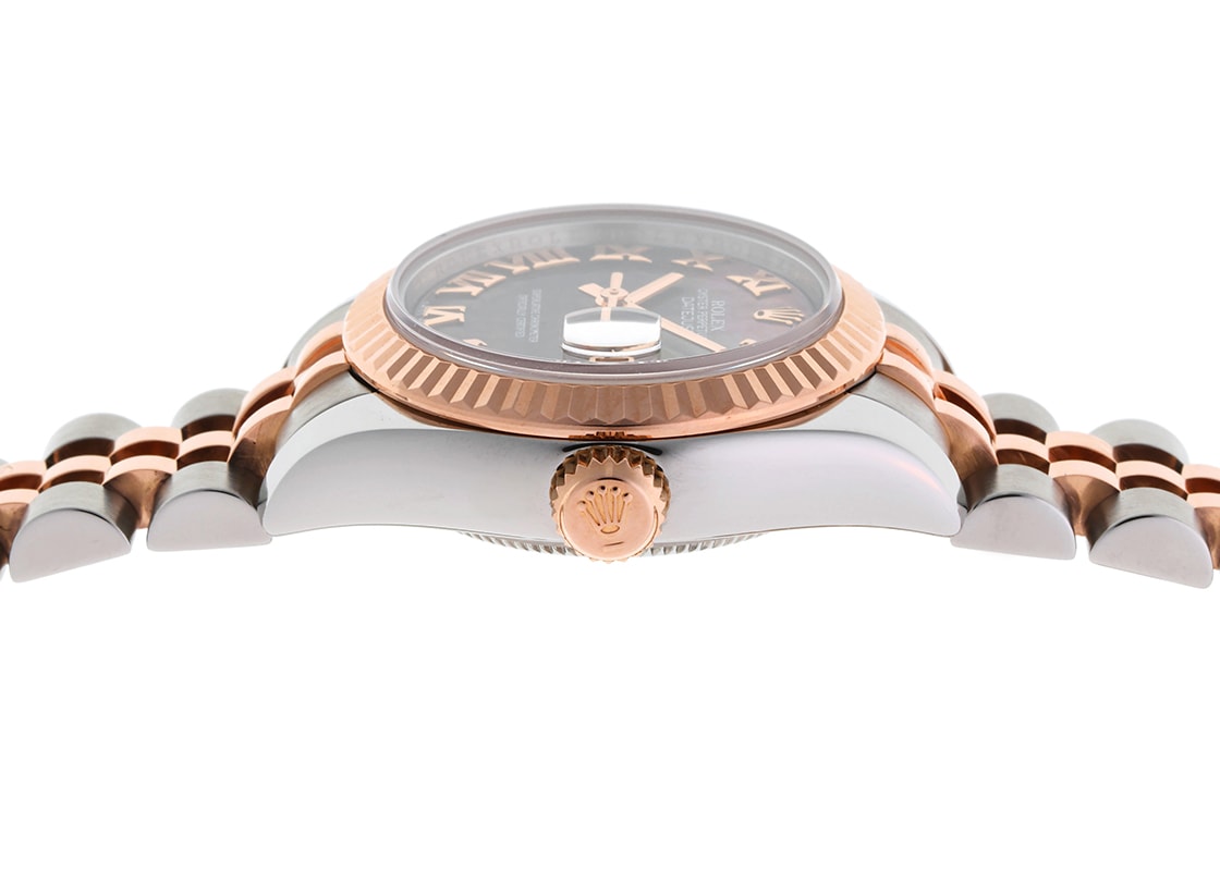 ロレックス - オイスター パーペチュアル デイトジャスト | ROLEX | 179171NR | PG&SS ブラックシェル文字盤 自動巻き ブレスレット | 中古