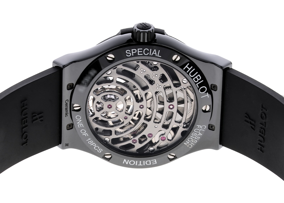 ウブロ - クラシックフュージョン トゥールビヨン YOSHIDAスペシャル18本限定 | HUBLOT | 505.CM.1470.RX.MYOS | CE 黒文字盤 手巻き ラバー | 委託品 | 中古