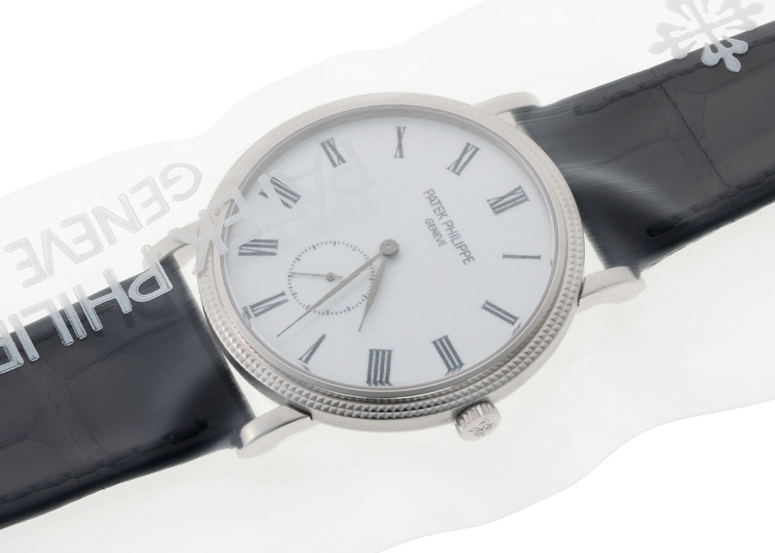 パテックフィリップ - カラトラバ | PATEK PHILIPPE | 5116G-001 | WG エナメル文字盤 手巻き レザー | 中古