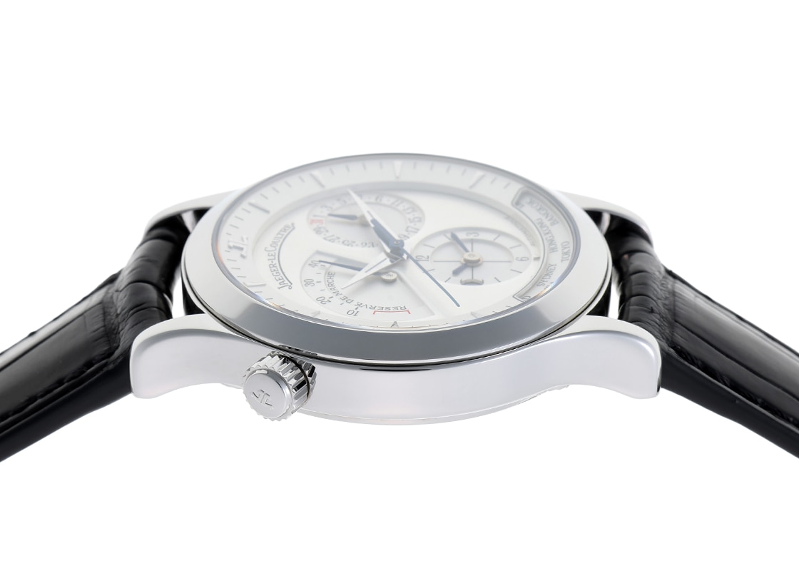ジャガールクルト - マスタージオグラフィーク | JAEGER LECOULTRE | 142.8.92 | SS シルバー文字盤 自動巻き レザー | 中古