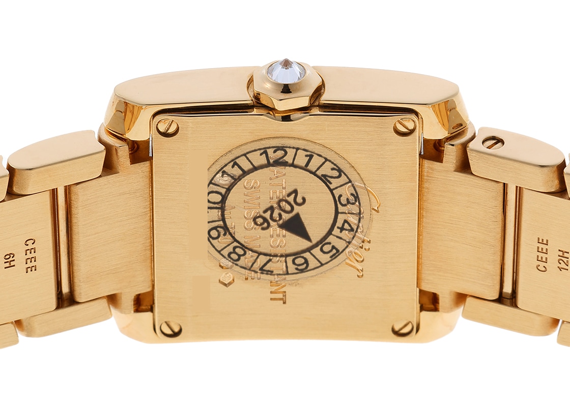 カルティエ - タンク フランセーズ SM ベゼルダイヤ | CARTIER | WJTA0039 | YG シルバー文字盤 クォーツ ブレスレット