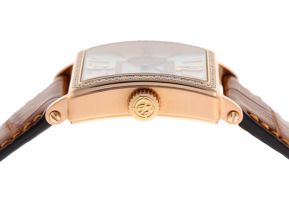 ロジェデュブイ - ゴールデンスクエア ベゼルダイヤ | ROGER DUBUIS | G34 98 5-SD | RG ホワイトシェル文字盤 手巻き レザー | 中古