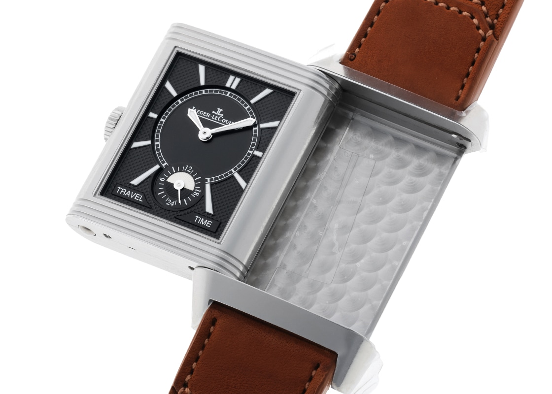 ジャガールクルト - レベルソ クラシック デュオ スモールセコンド | JAEGER LECOULTRE | Q3848423 | SS シルバー/ブラック文字盤 手巻き レザー