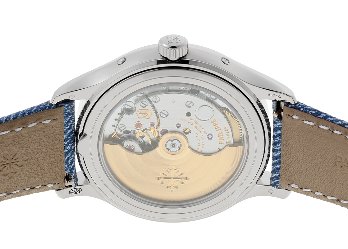 パテックフィリップ - アニュアルカレンダー ムーンフェイズ | PATEK PHILIPPE | 4946G-001 | WG ブルーグレー文字盤 自動巻き レザー